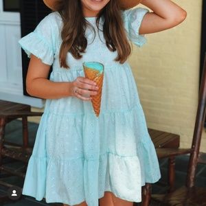 Prettylittlething Broderie Anglais Mint Dress